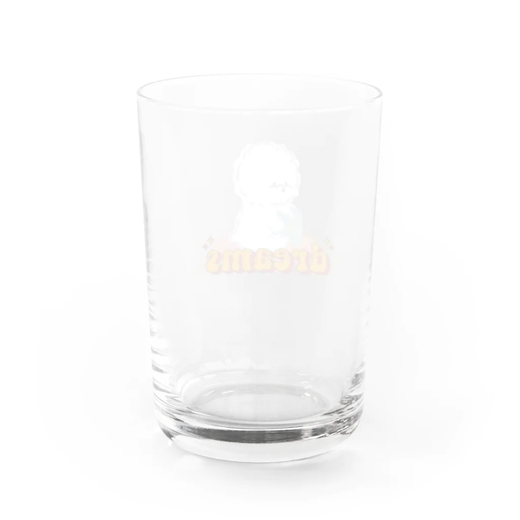 BichonFrizedesu.の今夜はなんの夢を見よう？ Water Glass :back