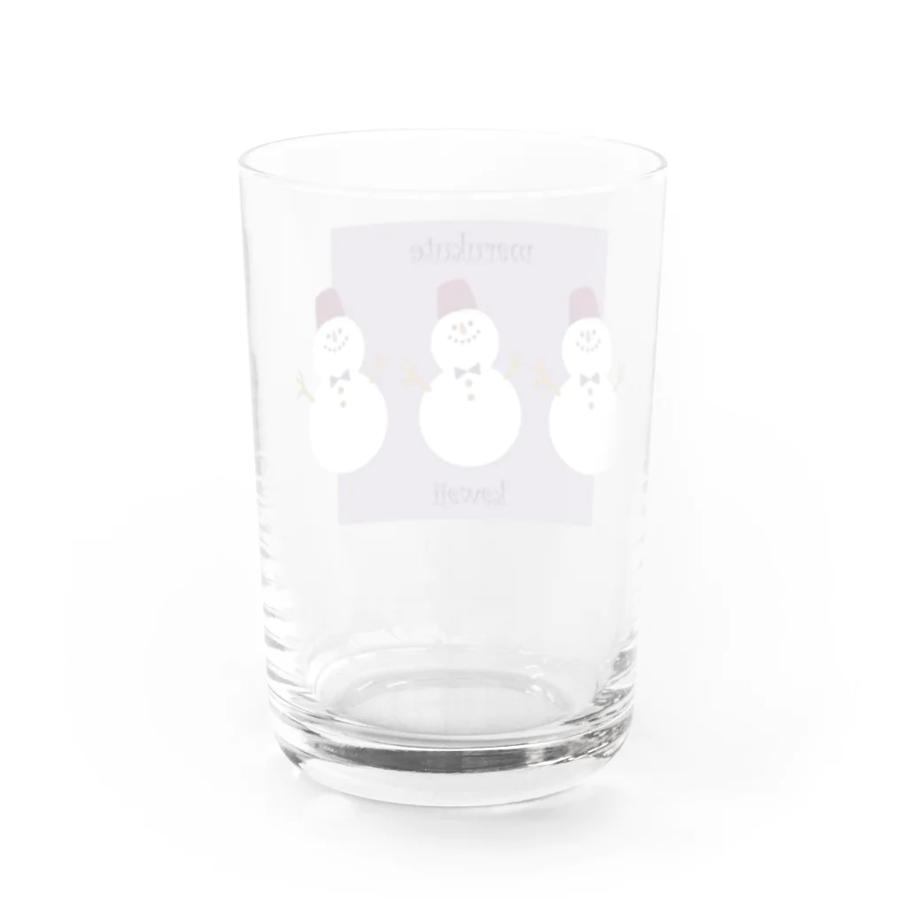 Hinaのまるくて かわいい purple Water Glass :back