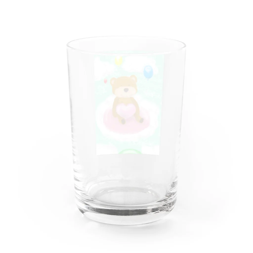 _melon_aki_のおさんぽ　テディベア  Water Glass :back