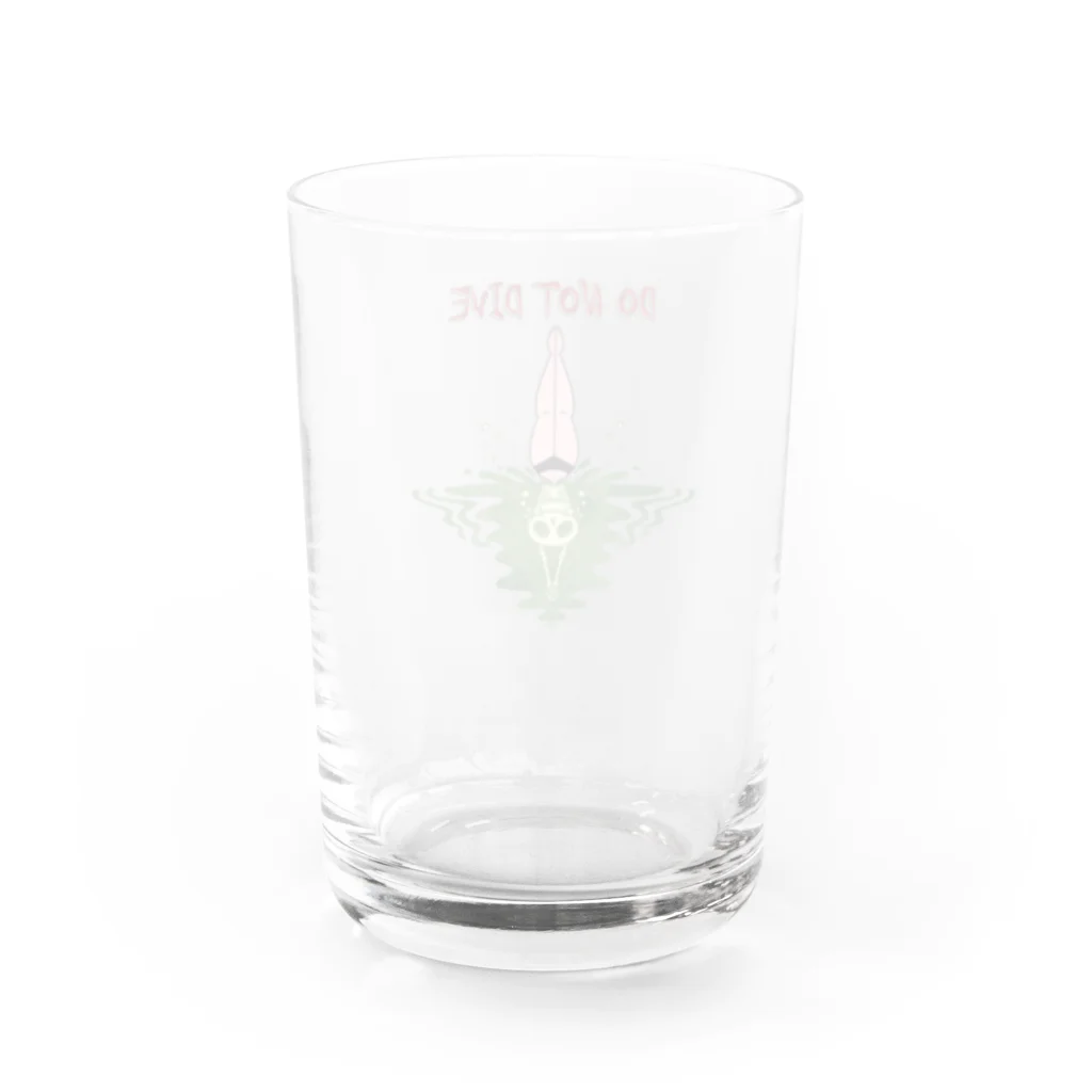 nidan-illustrationの"DO NOT DIVE" Water Glass :back