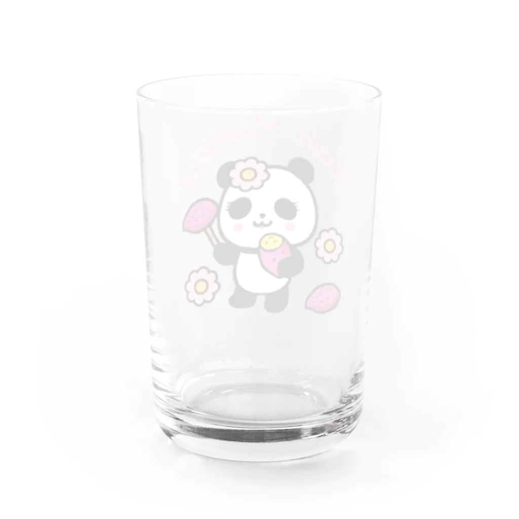 Lala Fantasia SUZURI StoreのLala Panda Yakiimo Water Glass :back