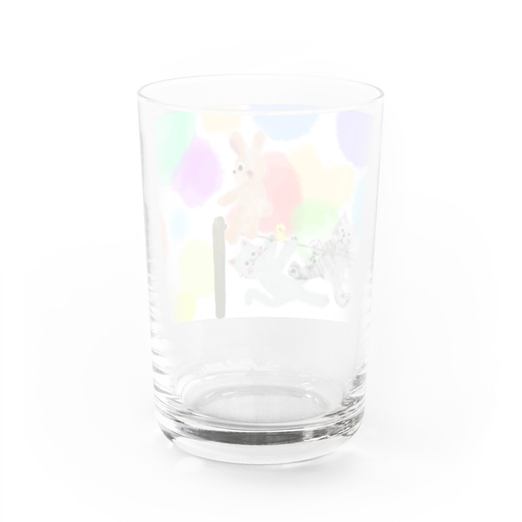 ʚ一ノ瀬 彩 公式 ストアɞのゆめかわアニマル:通常【犬猫鳥兎】 Water Glass :back
