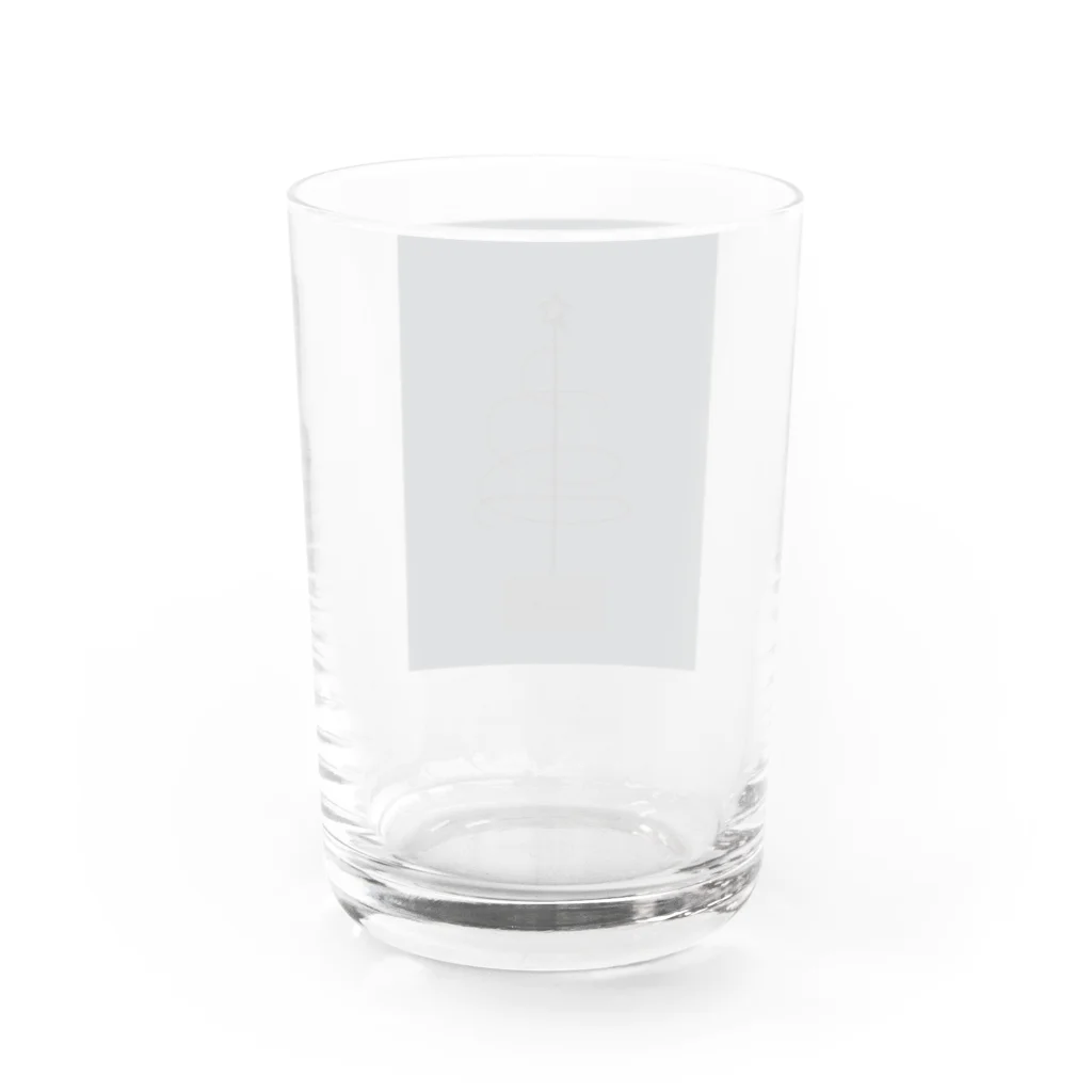 rilybiiのgray blue green Tree Water Glass :back