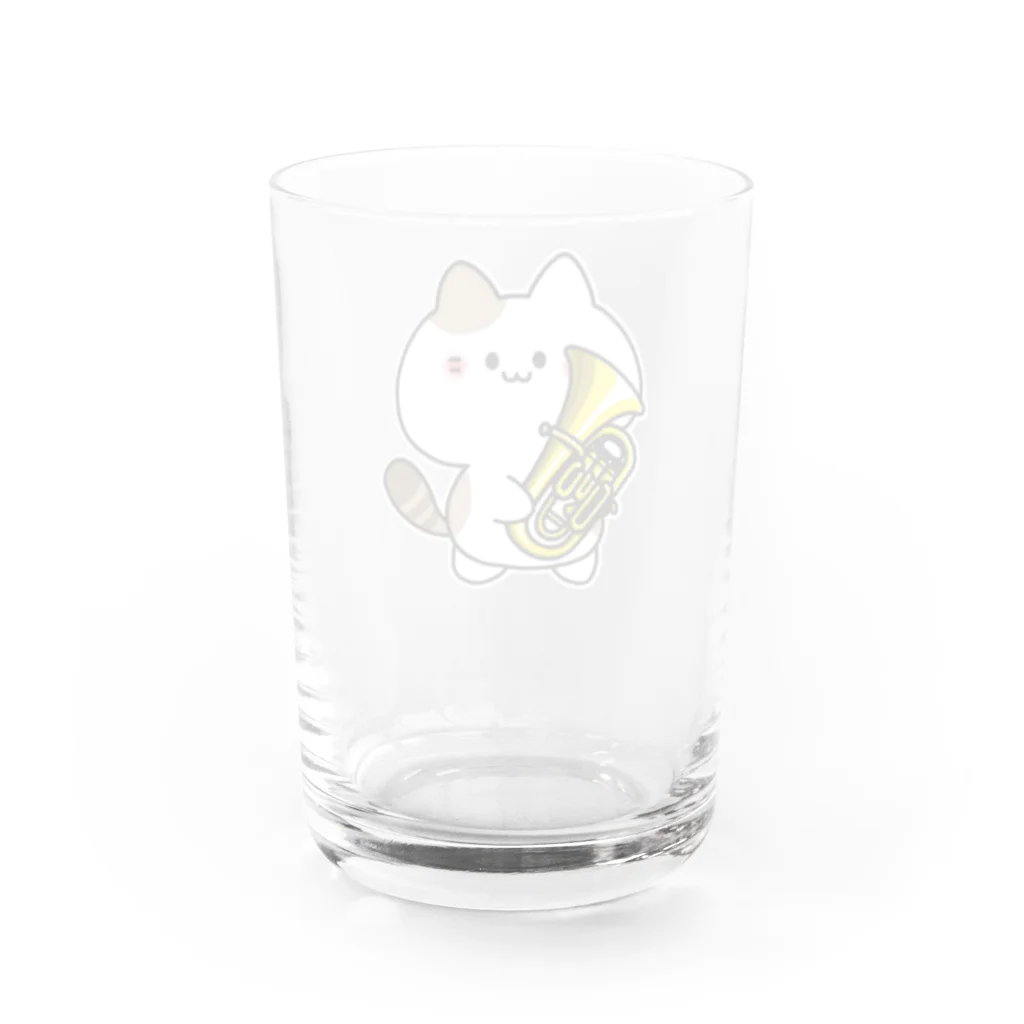  ふじねこ屋のユーフォニアムねこ（金） Water Glass :back