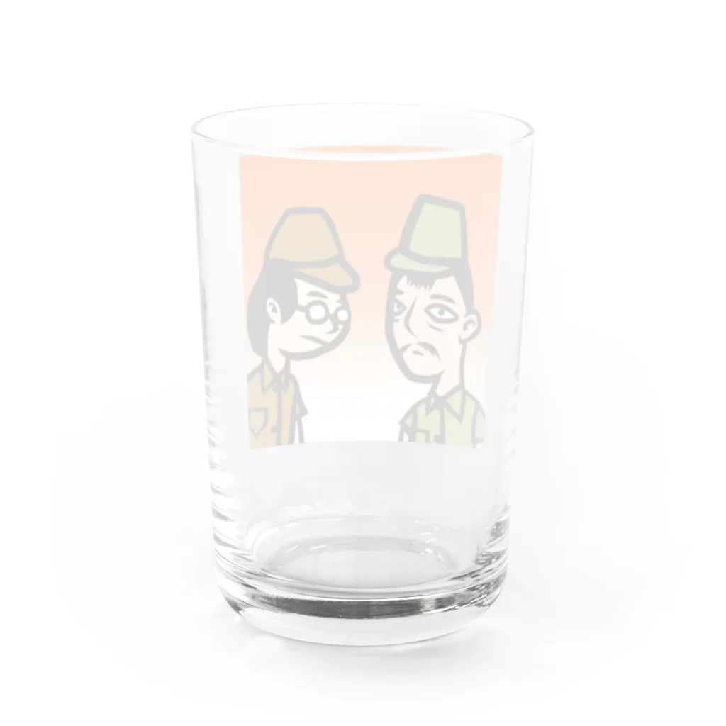 日高げのむの日本兵の夕暮れ Water Glass :back