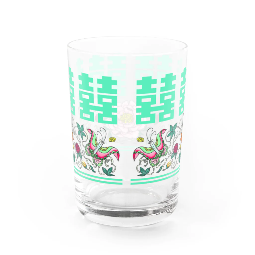 Atelier.a.dot アトリエ・エードットのダブルハピネス花蝶 Water Glass :back