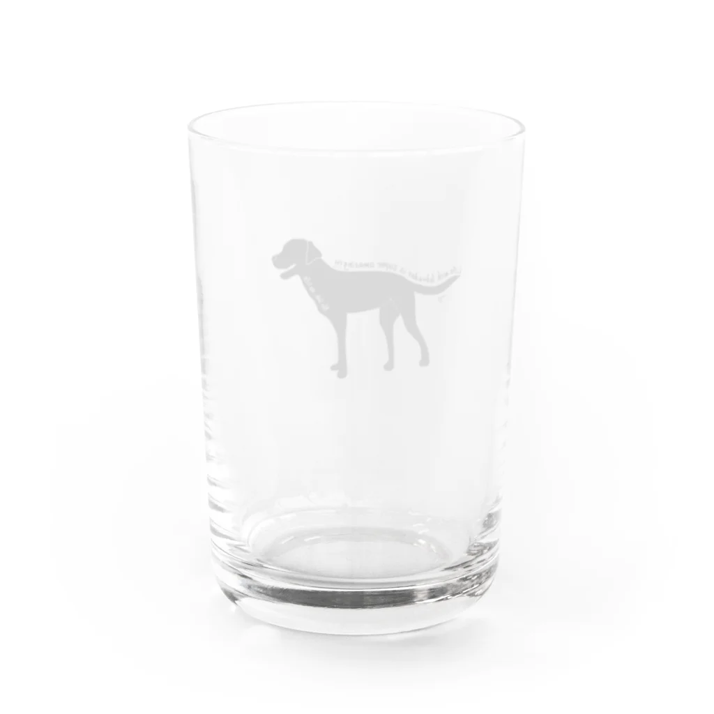 私のラブラドールのBlack Labrador  Water Glass :back