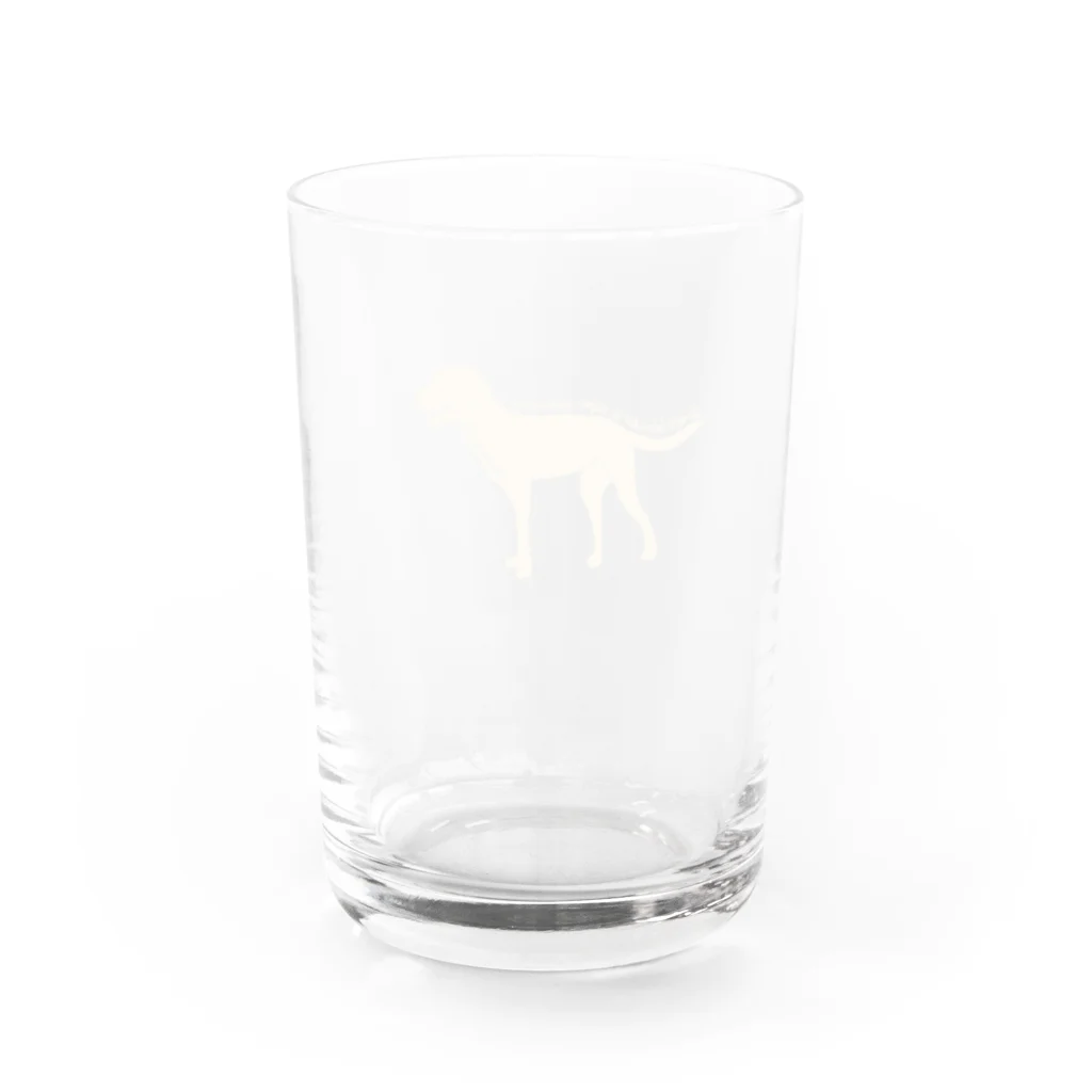 私のラブラドールのWhite Labrador  Water Glass :back