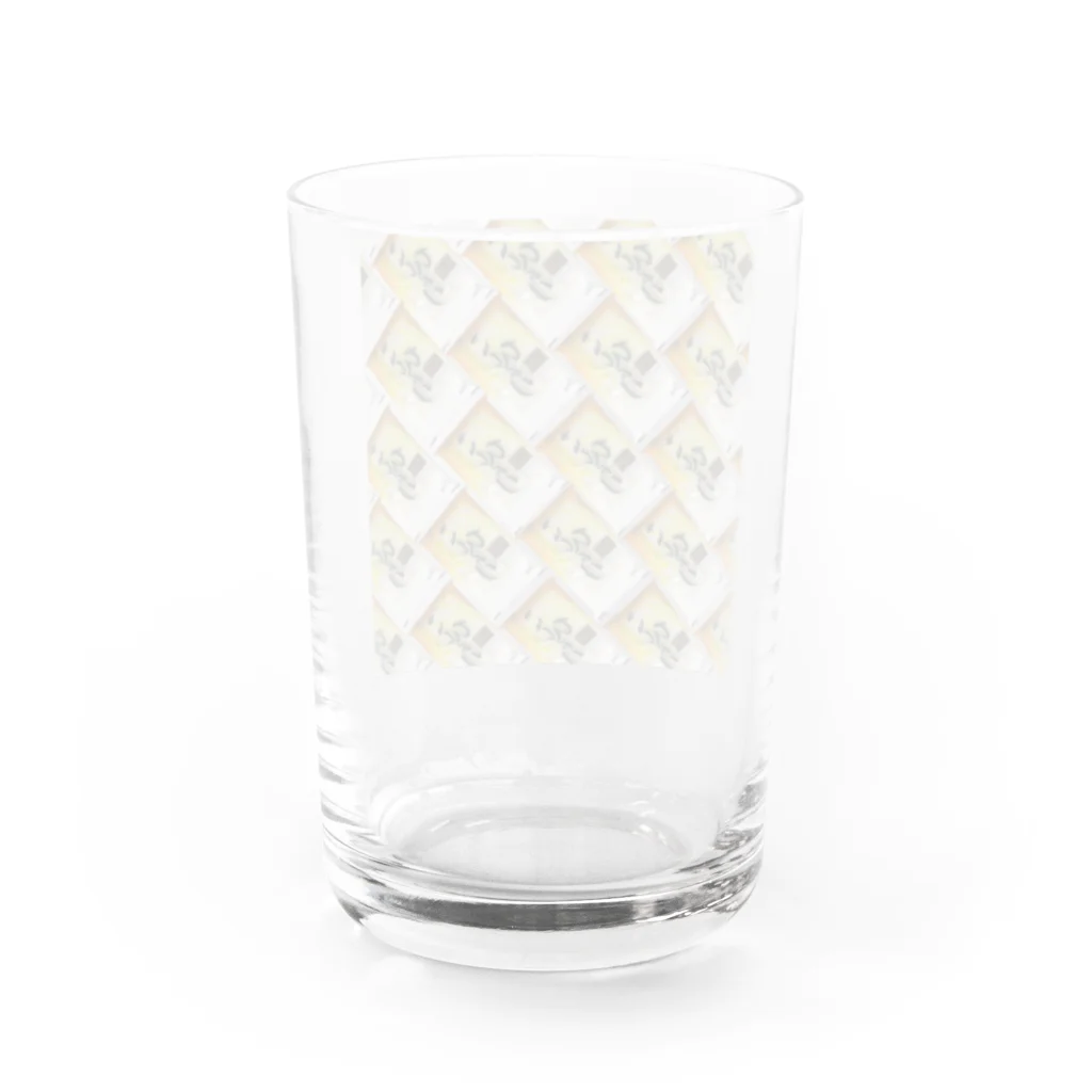 くまもとのお米販売店 富田商店グッズショップのこしひかり米袋柄 Water Glass :back