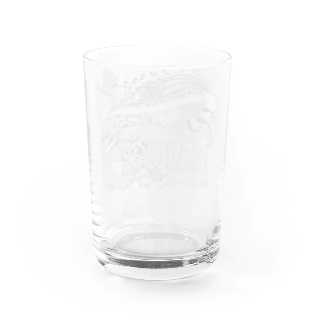 文月 槐の深海魚ゼンタングル Water Glass :back