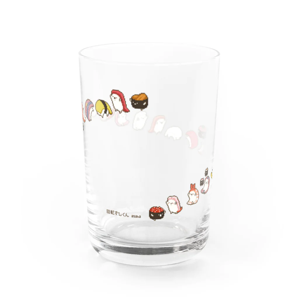 asahaの回転ずしくんだらけグラス Water Glass :back