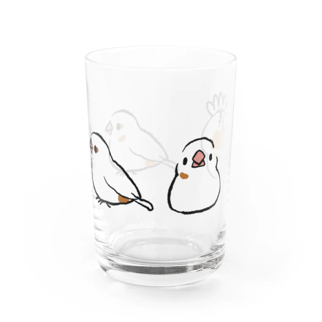 ほほらら工房 SUZURI支店のじゅうしまつ見取り図 Water Glass :back