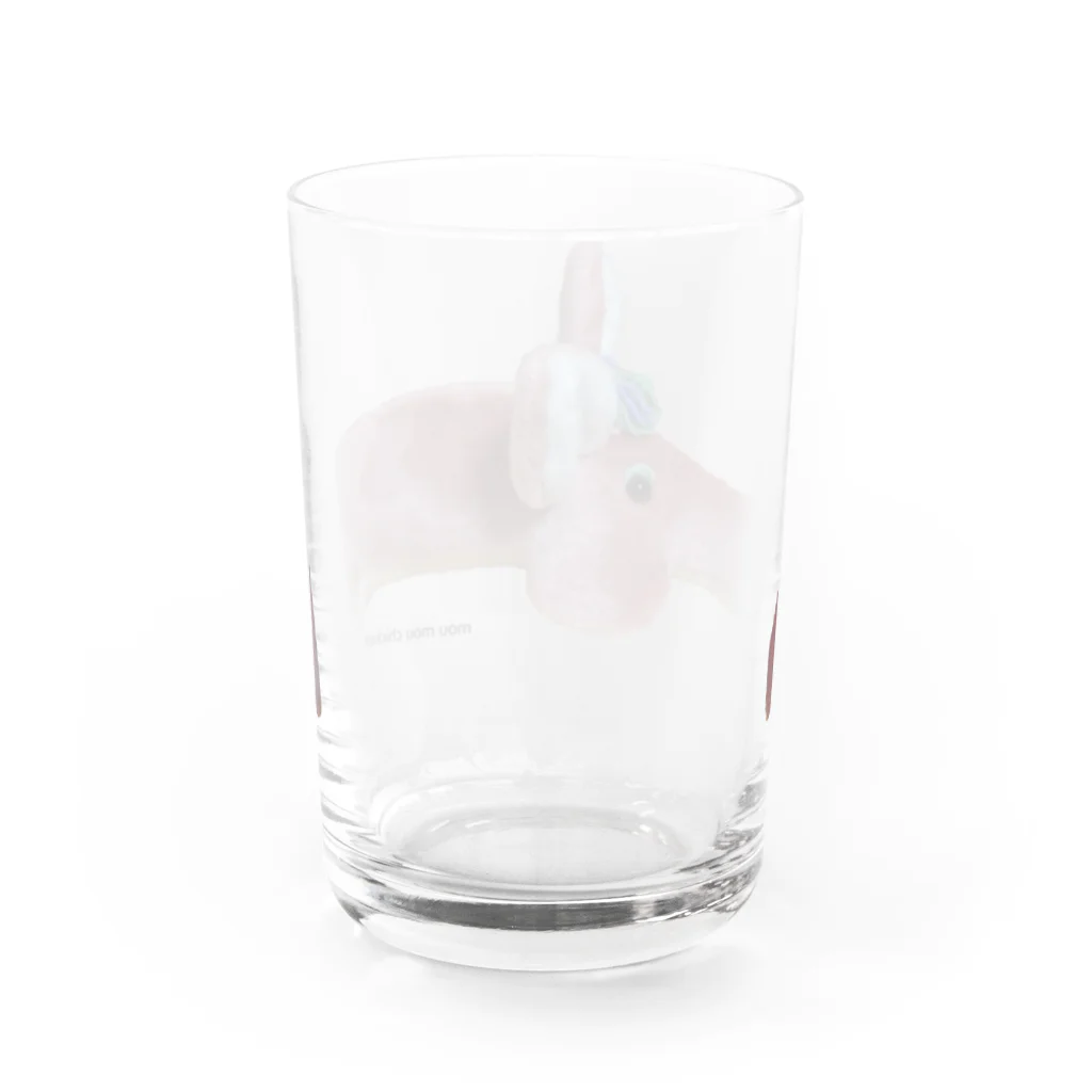 moumouchickenのピンクのミック。 Water Glass :back