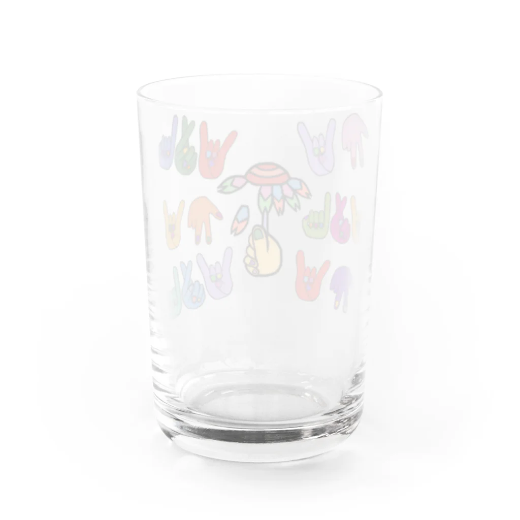 うめぼしととまととごはん。のすき？きらい？お花占い中。からふるバージョン。 Water Glass :back