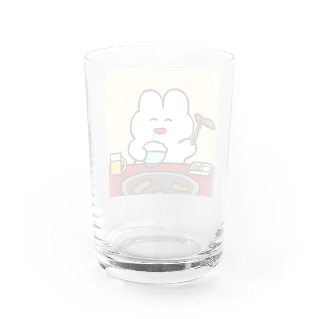 うさぎのおみせやさんの人のお金で焼肉が食べたい Water Glass :back