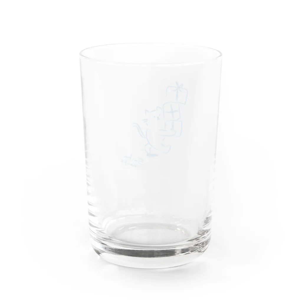 すいかねこのプレゼントネコ Water Glass :back