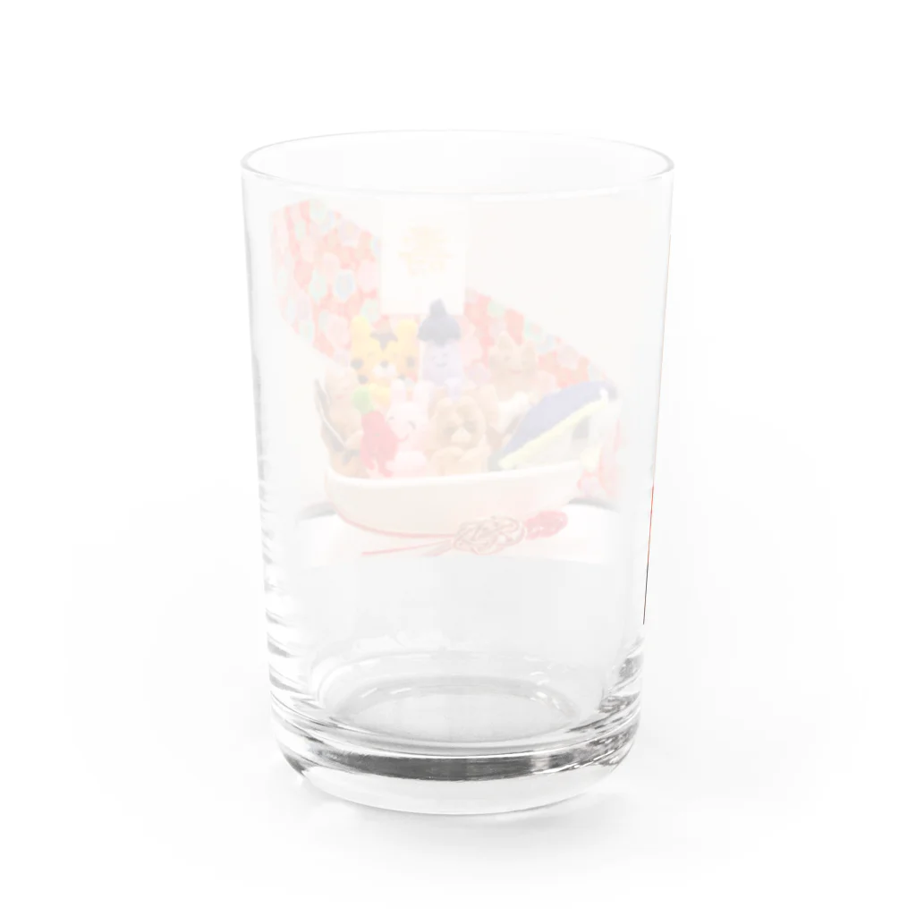 そうだふぅの七福ぬいぐるみのグラス Water Glass :back