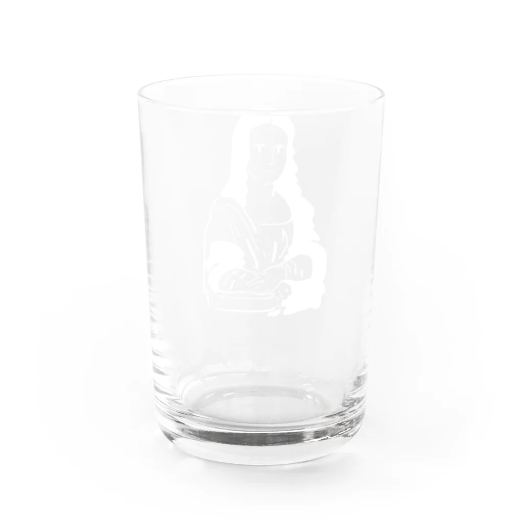 山形屋米店のモナリザ【白プリント】 Water Glass :back