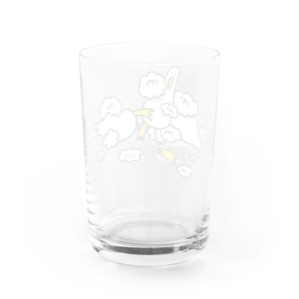 鳥若麻呂の破壊された鳥形 Water Glass :back