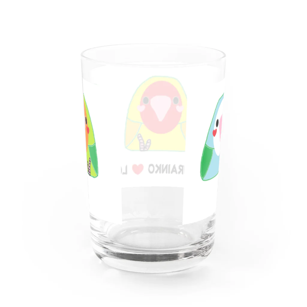 akink(ｱｷﾝｺ)のこざくらいんこ三兄弟 Water Glass :back