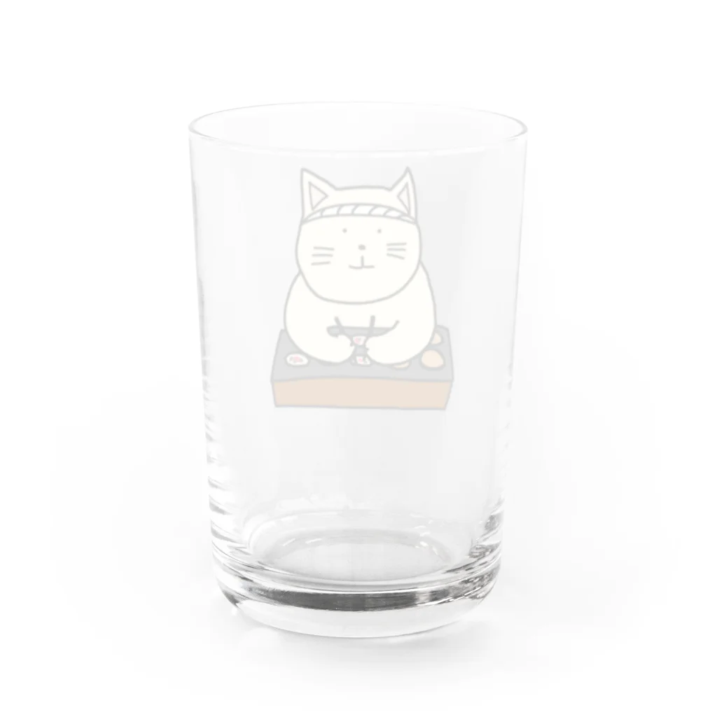 ＋Whimsyのたこ焼き屋さんねこ Water Glass :back