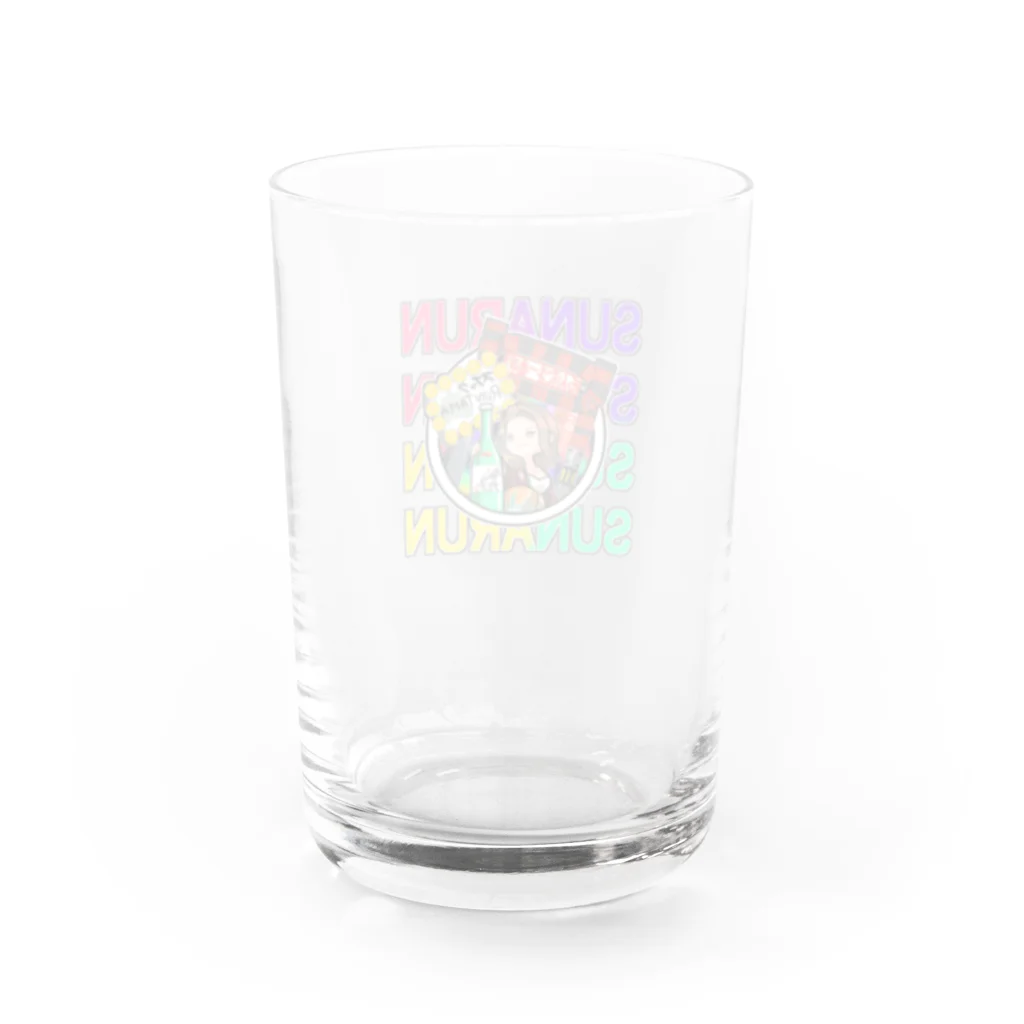 AZMのるんたまデフォルメロゴ黄 Water Glass :back