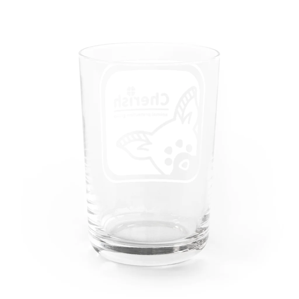 動物愛護団体チェリッシュのチェリッシュ Water Glass :back