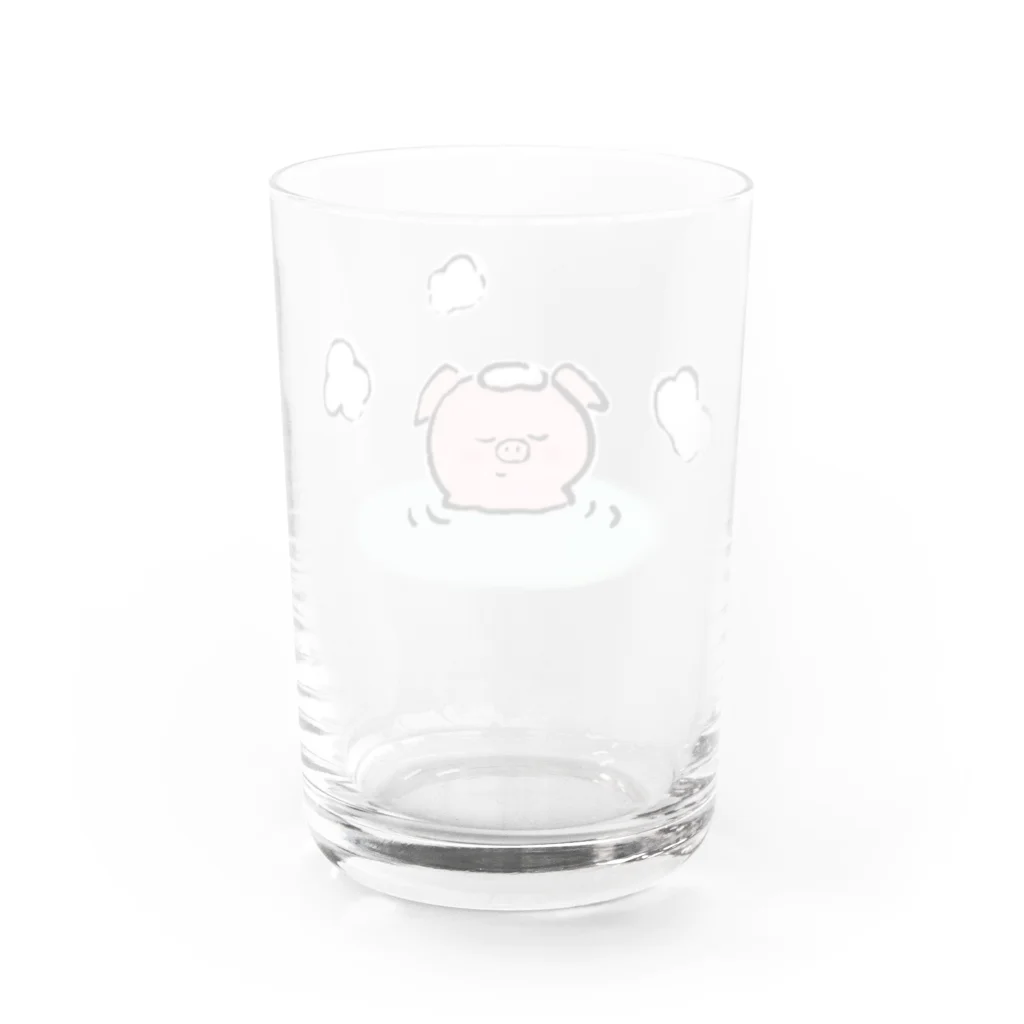 温泉グッズ@ブーさんとキリンの生活のブーさん温泉 Water Glass :back