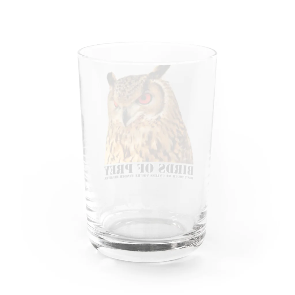 有限会社サイエンスファクトリーのBIRDS OF PREY ベンガルワシミミズク Water Glass :back