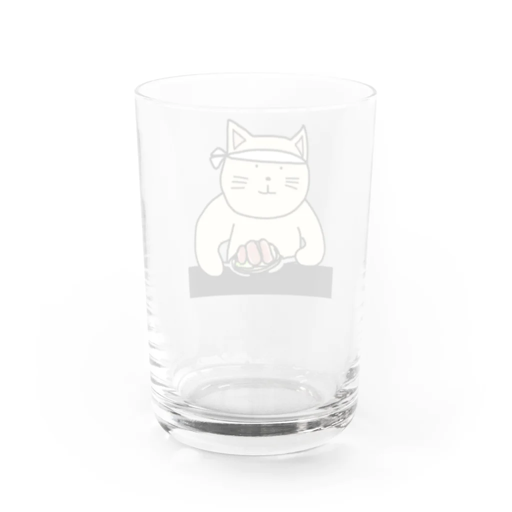 ＋Whimsyのお好み焼き屋さんねこ Water Glass :back