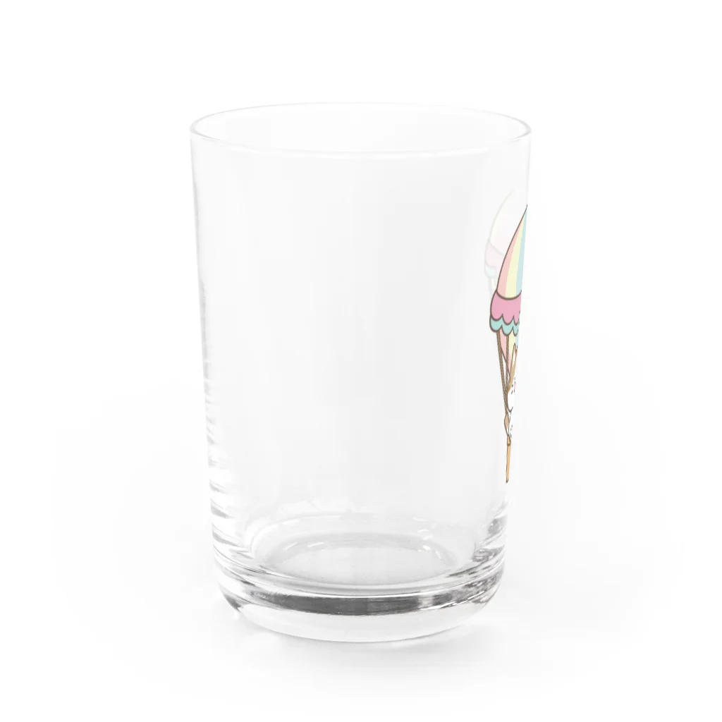DECORのゆるかわにゃんこズ　気球ver. Water Glass :back