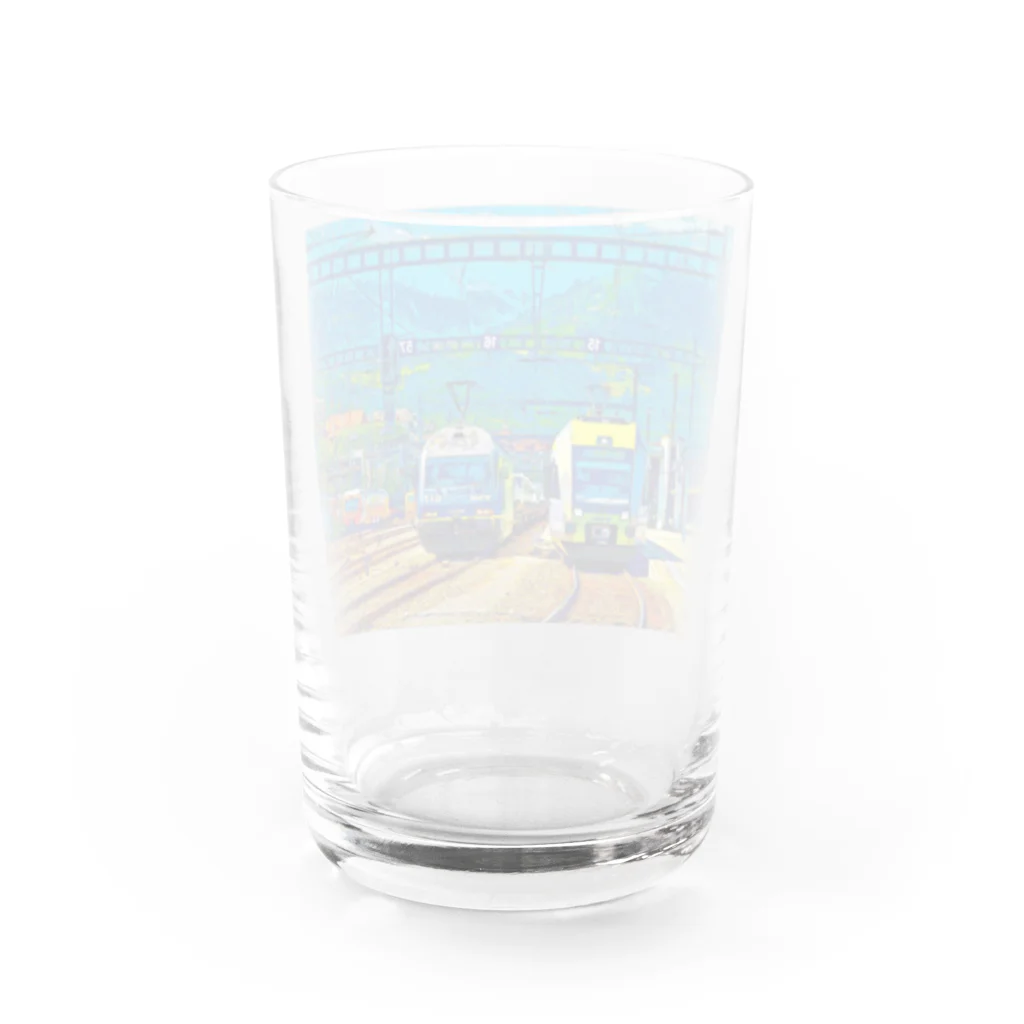 GALLERY misutawoのスイス シュピーツの駅 Water Glass :back