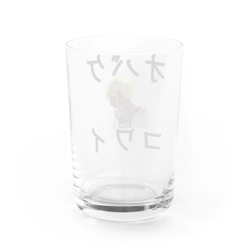 なんか面白そうなデザインのやつのオバケコワイ女の子のやつ Water Glass :back