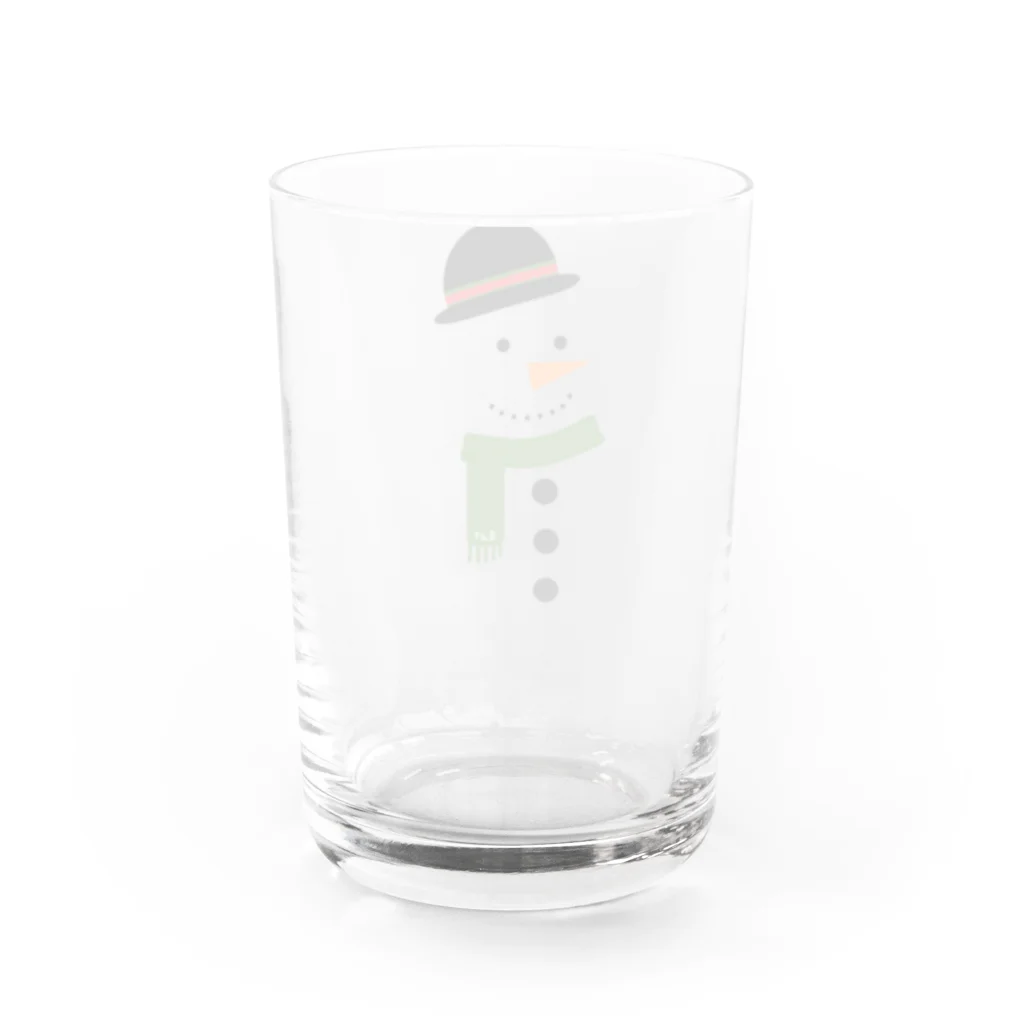 はちよんごのスノーマン Water Glass :back