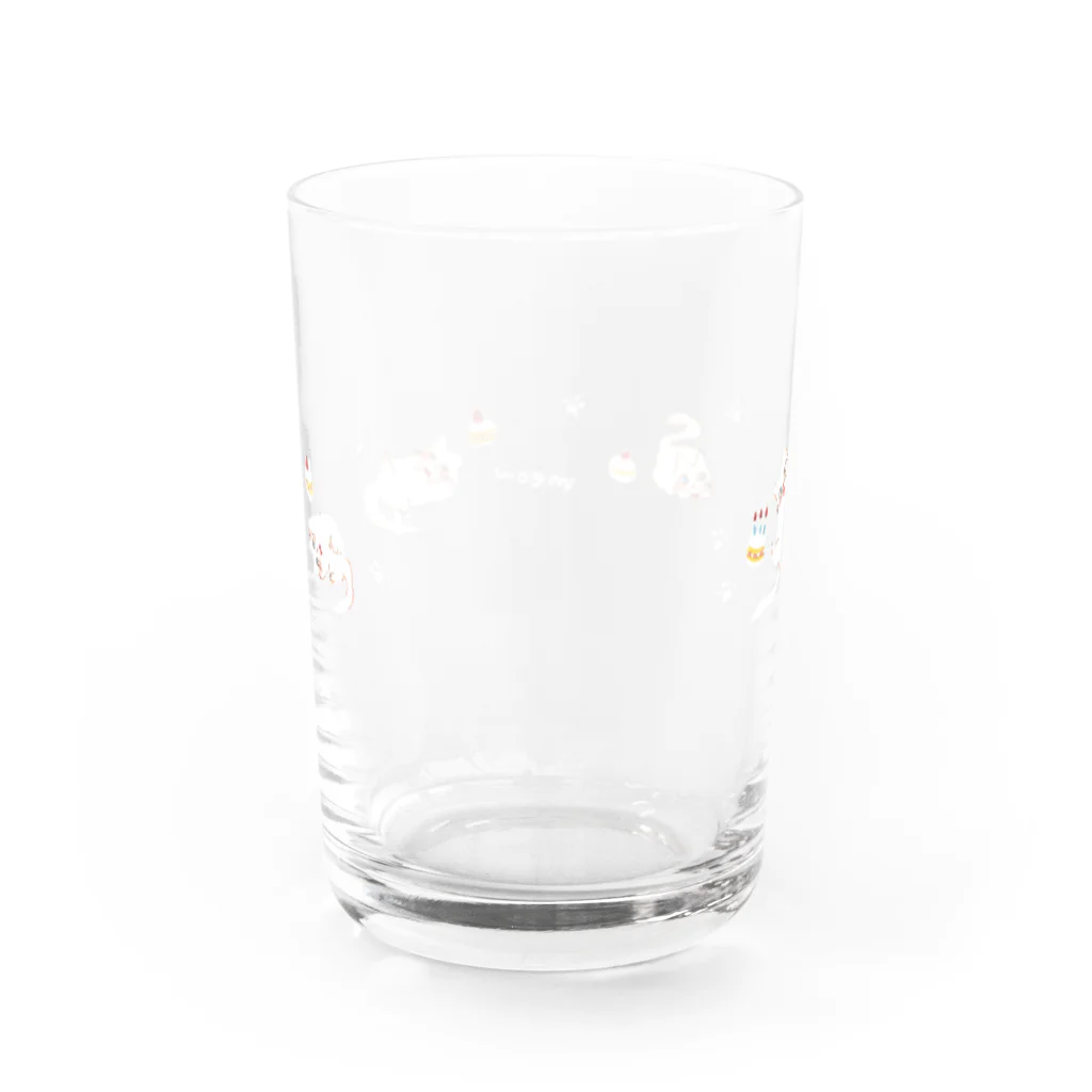 ひろちのcat&cake Water Glass :back