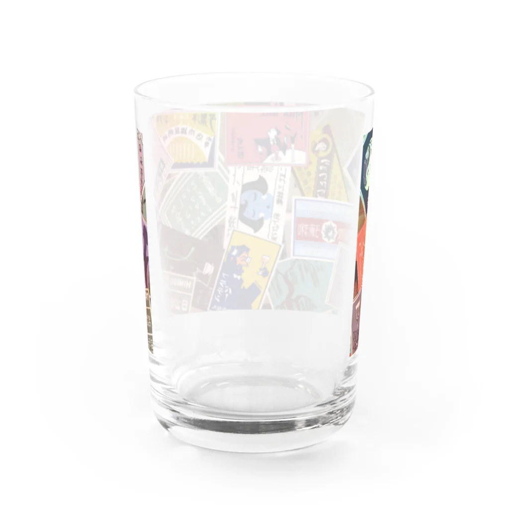 たまちゃん食堂のレトロラベル Water Glass :back