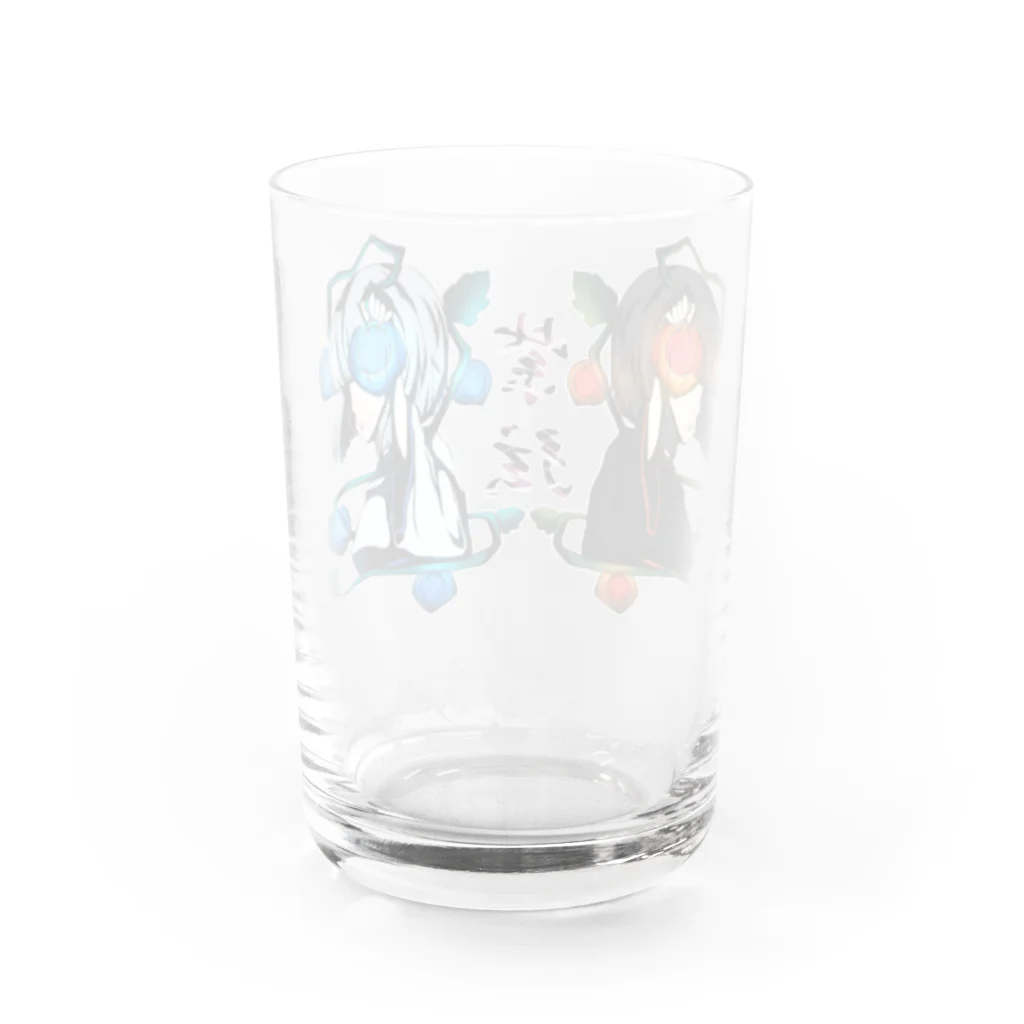 ゆうしの鬼灯【朱蒼】ロゴ入り Water Glass :back