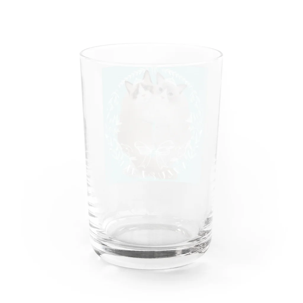 まるちゃんのアイドルにゃんこ Water Glass :back