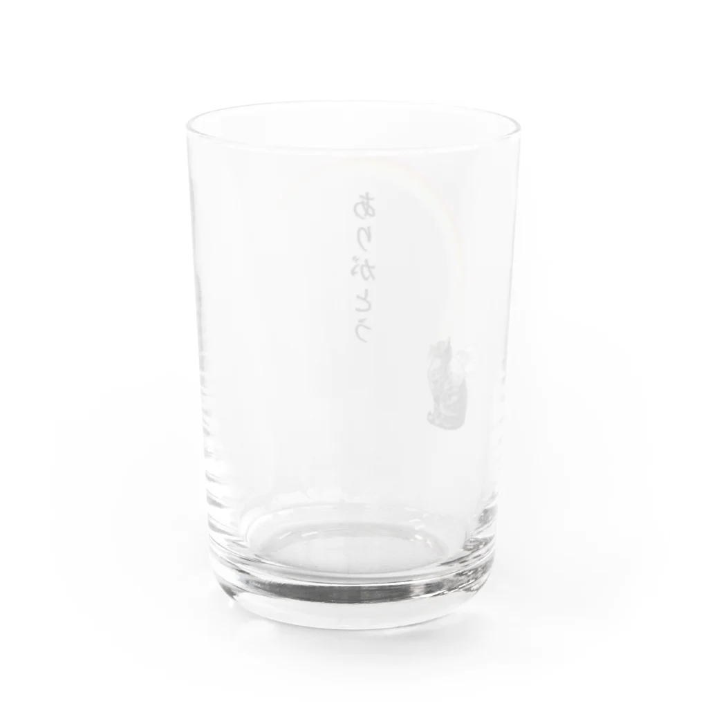 海賊猫 cocoの愛猫♱虹の橋♱ねこてんし① ペットロス Water Glass :back