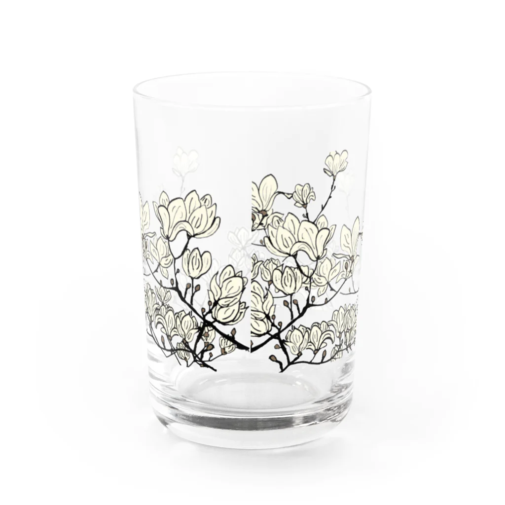 文乃の白木蓮のグラス Water Glass :back