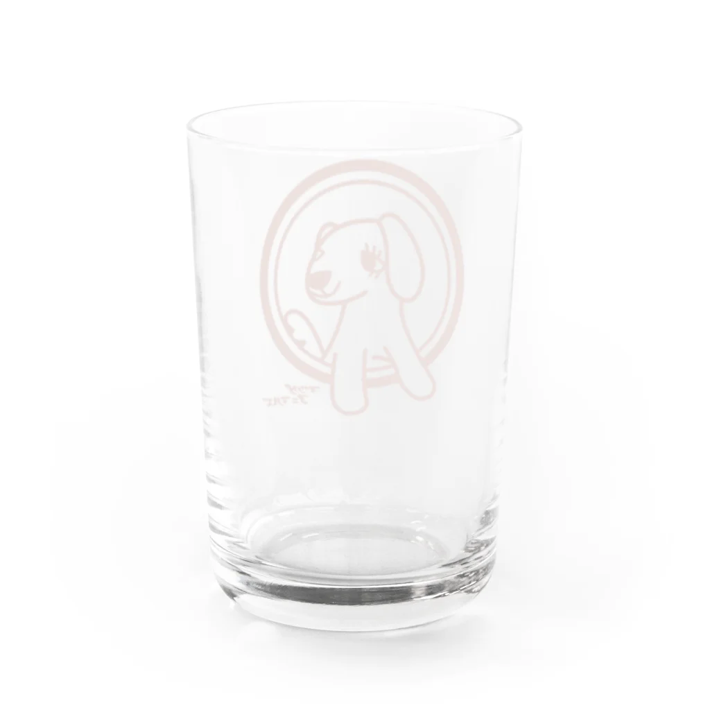 ari designのつけまつげな犬 Water Glass :back