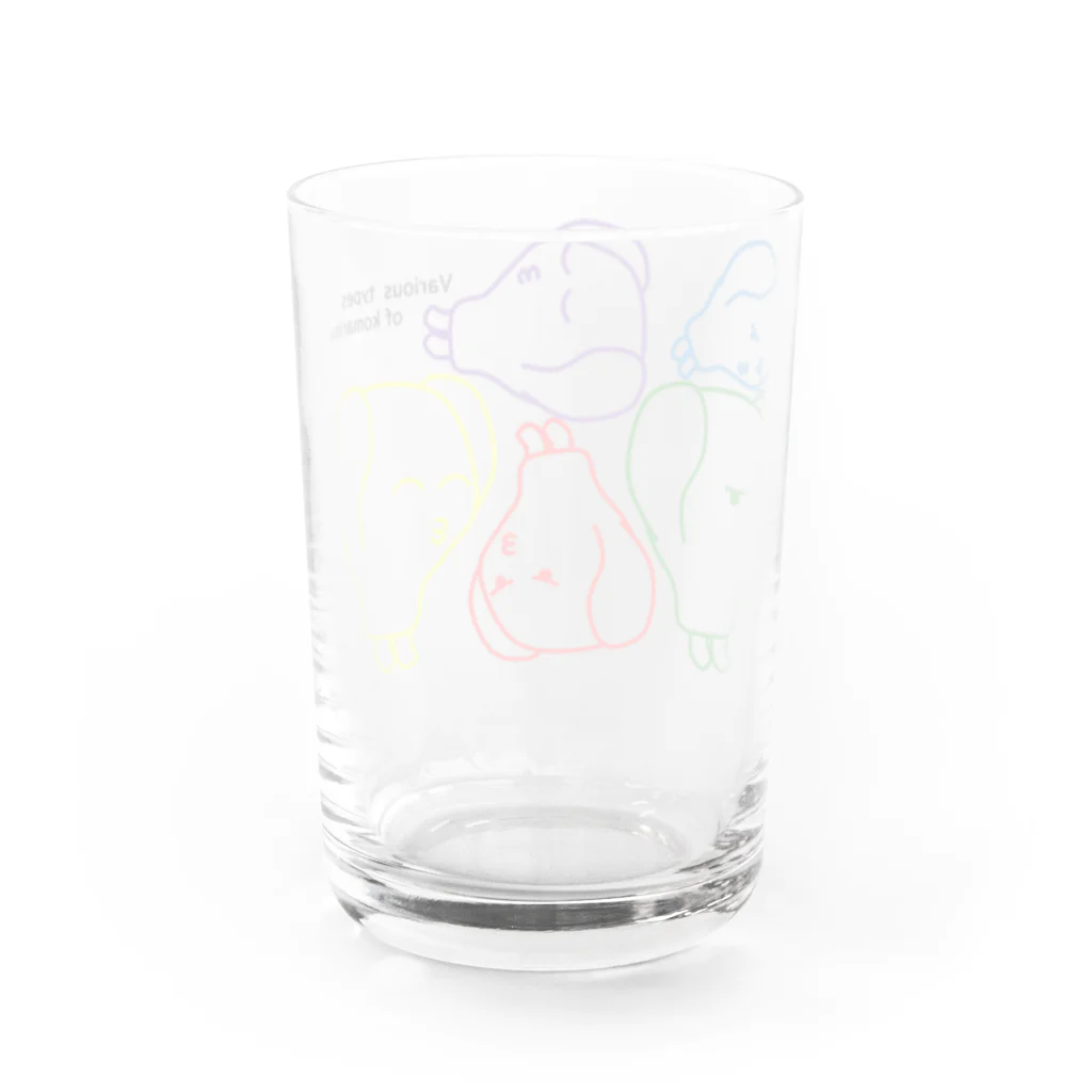 Konomiのカラフル屋さんのカラフルコマリマ横 Water Glass :back