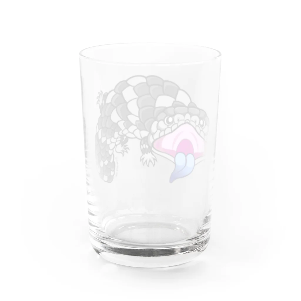 もむのふの爬虫類グッズやさんのマツカサトカゲちゃん Water Glass :back