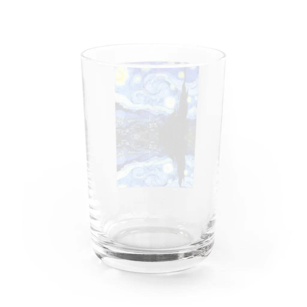 030のゴッホ＠星月夜 Water Glass :back