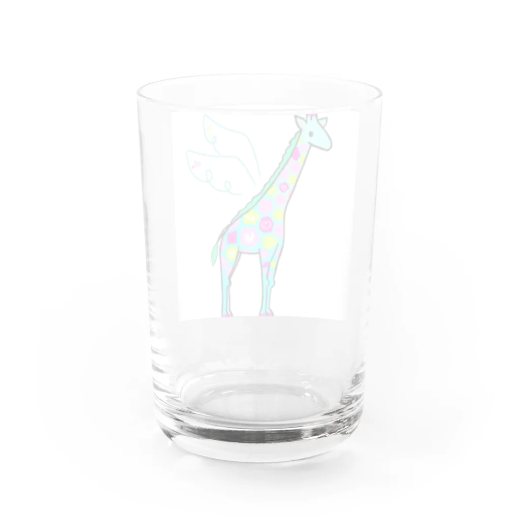 あああああのカラフルキリン Water Glass :back