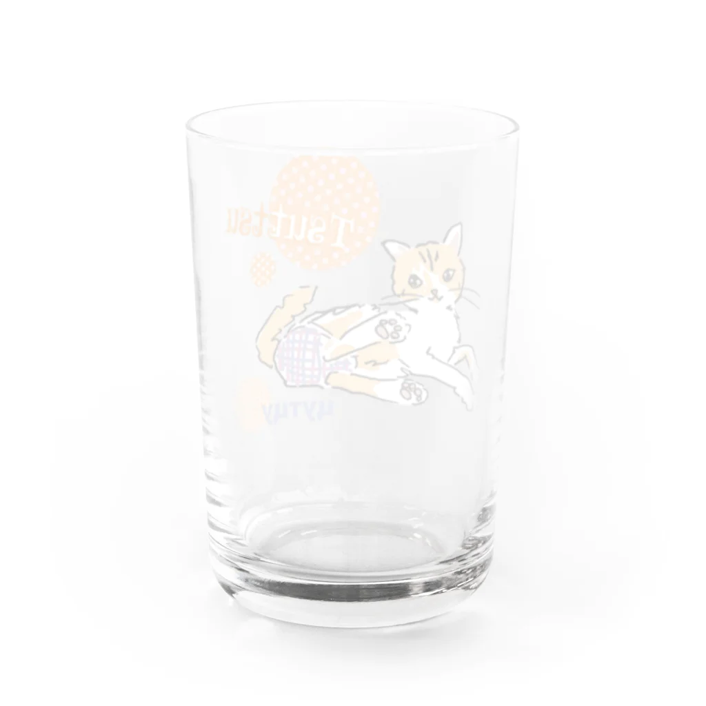 ビューン ワークスの猫のつっつ Water Glass :back