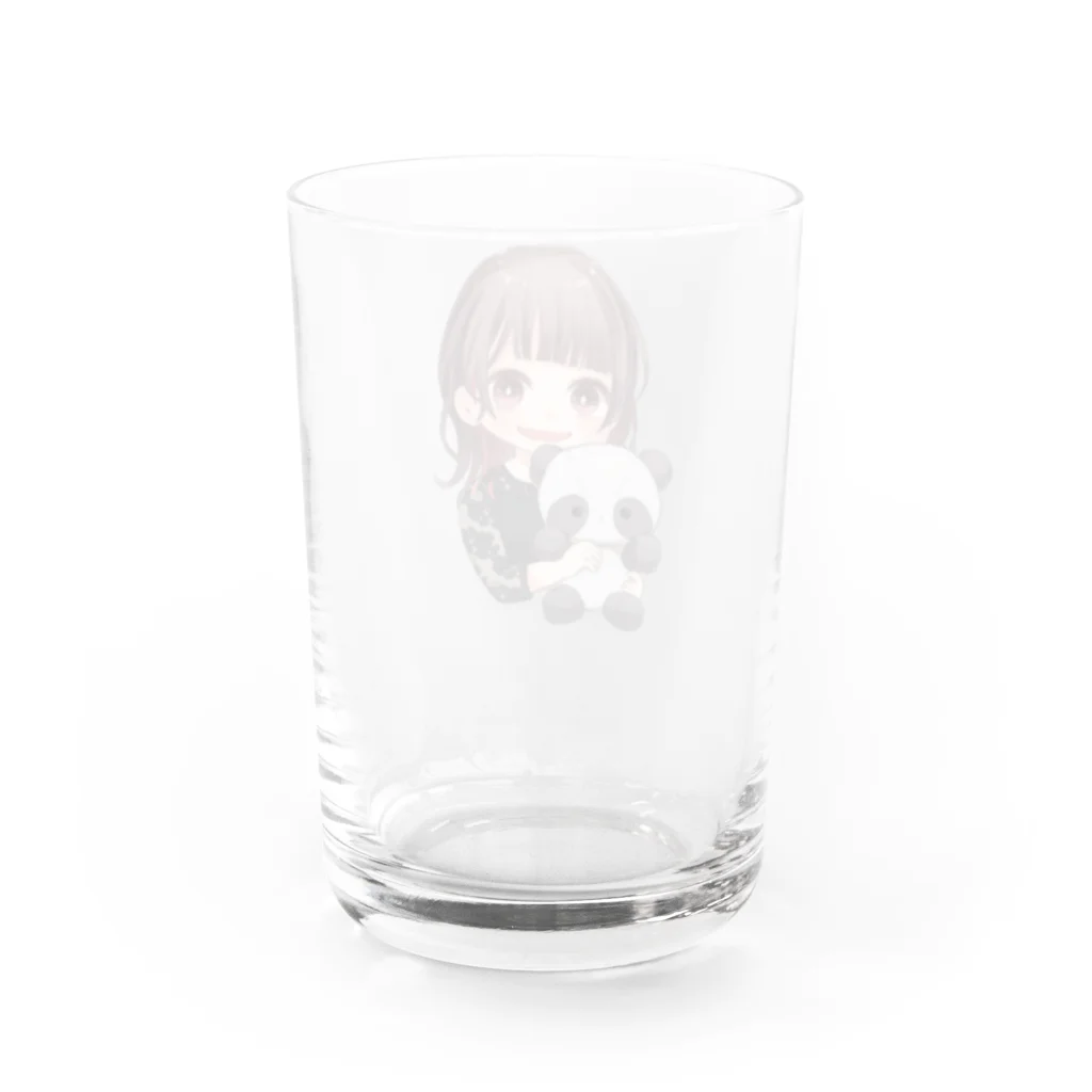 ゆいぱんちゃん🐼のおんなのことぱんだ Water Glass :back