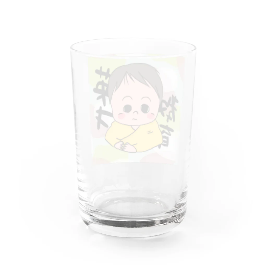 panda_no_kodomoの英才教育 Water Glass :back