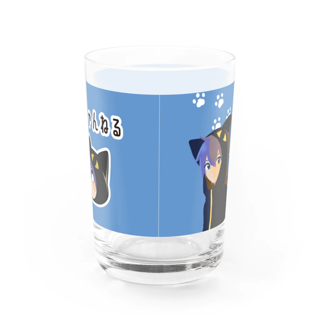 ざいちゃんねる公式グッズストアのざいちゃんねるグラス（青） Water Glass :back