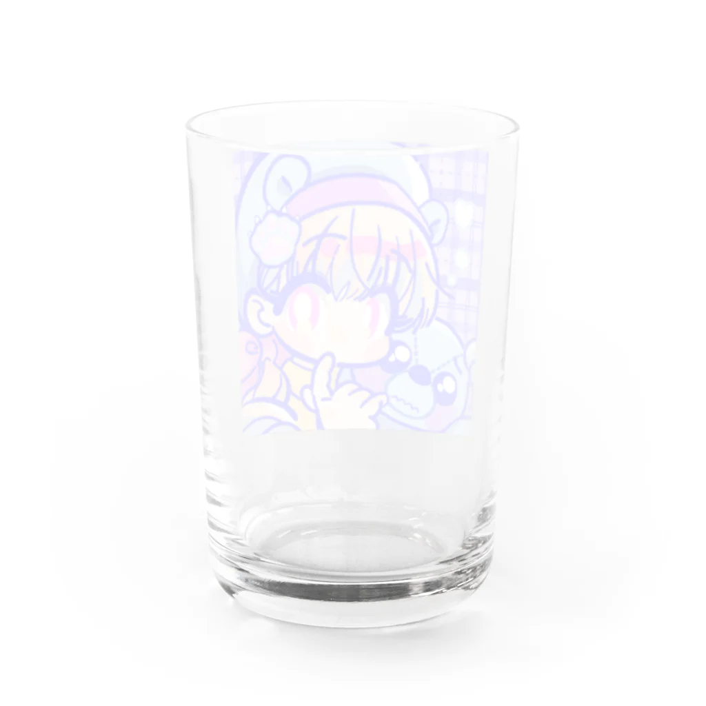 天音まひるのゆめかわクマの女の子 Water Glass :back